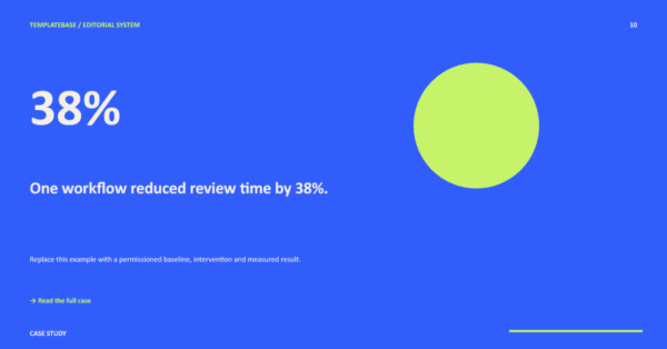 Social media case study layout with an illustrative result