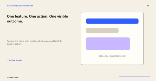 Social media product proof layout with editable text