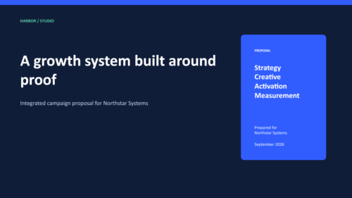 Editable PowerPoint proposal cover for the Marketing Agency Proposal and Client Onboarding System