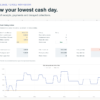 tb-cash-timing-cover Service Business Cash Timing Planner for Excel with a fictional daily cash review and linked balance chart.