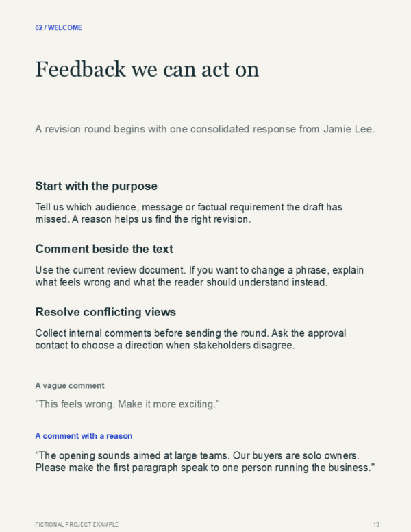 tb-v3-client-feedback Studio Client Proposal, Welcome and Handoff Kit