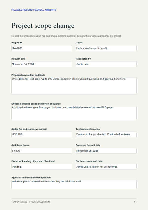 Studio Quote and Payment Kit