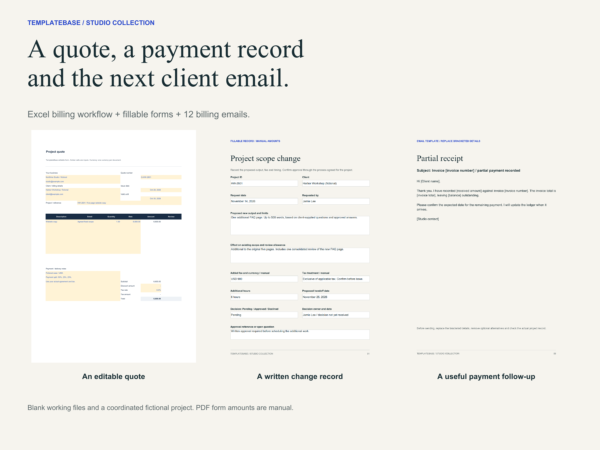 Studio Quote and Payment Kit